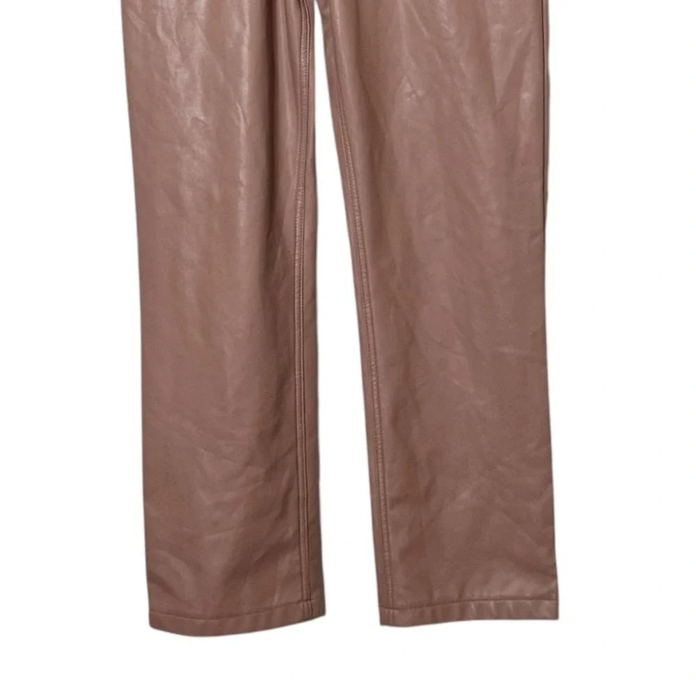 Abercrombie & Fitch 90s Curve Love Pants Size 28 Brown Faux Leather Night Out
